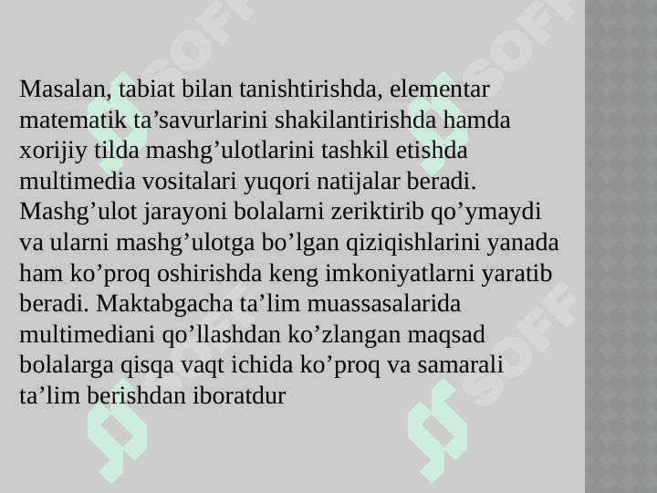 Maktabgacha ta’lim tashkilotlarida multimedialardan foydalanish 3