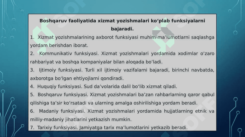 Xizmat yozishmalari 6