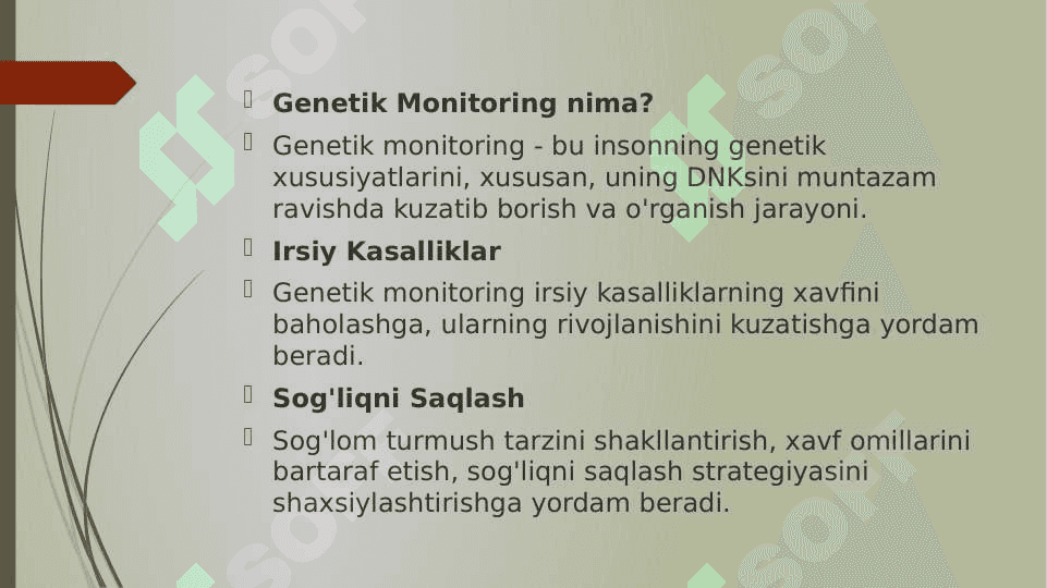Genetik monitoring 4