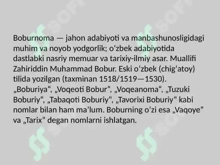 Boburnomada muallifning adabiy estetik qarashlar 3