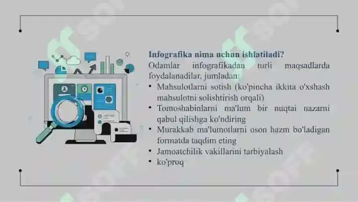 Infografikani yaratishga oid dasturiy ta'limotlar 5