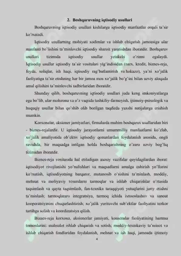 Menejment usullari . 4