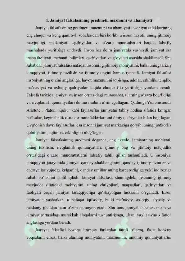 Jamiyat falsafasi 2