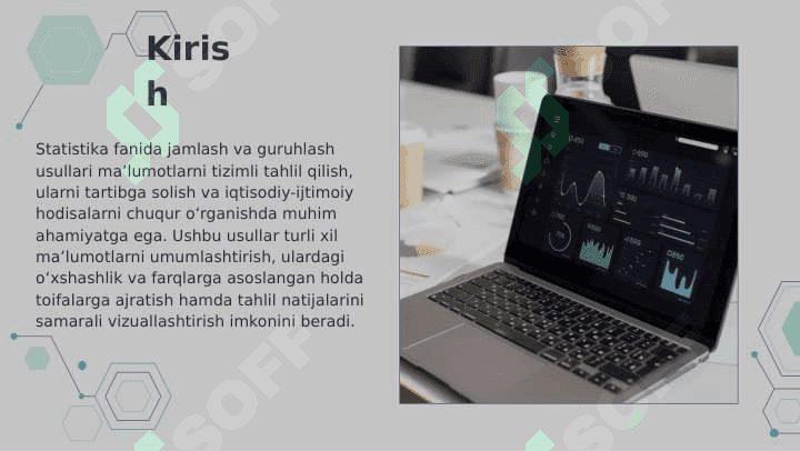 Statistik jamlash va guruhlash masalalari 3