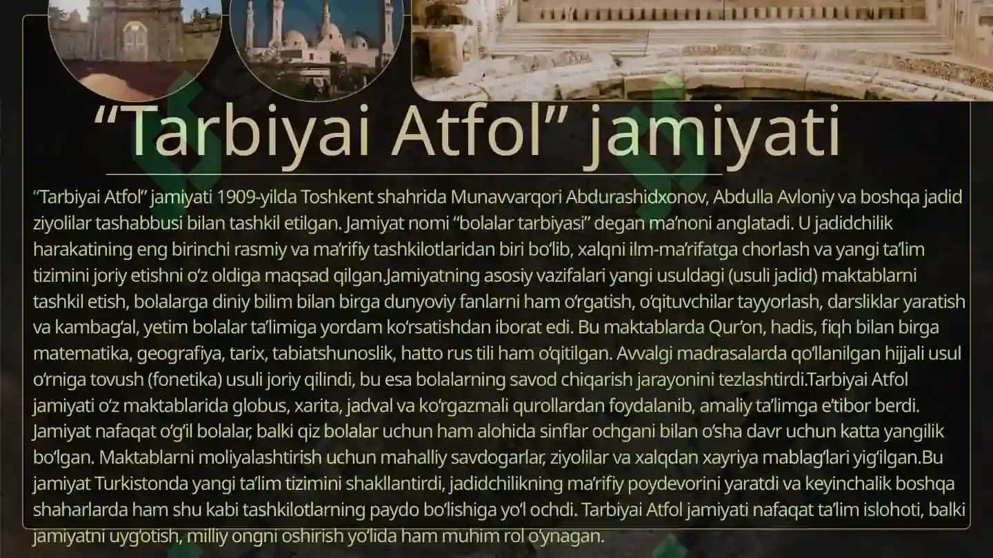 Jadidchilik Harakati va uning Tashkilotlari 4