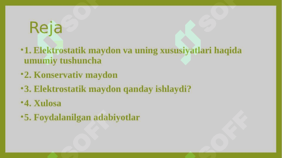 Elektrostatik maydon va uning xususiyatlari 2