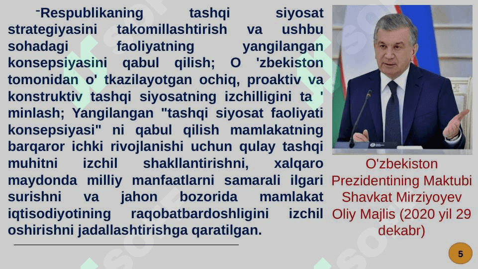 O'zbekiston va jahon hamjamiyati 5