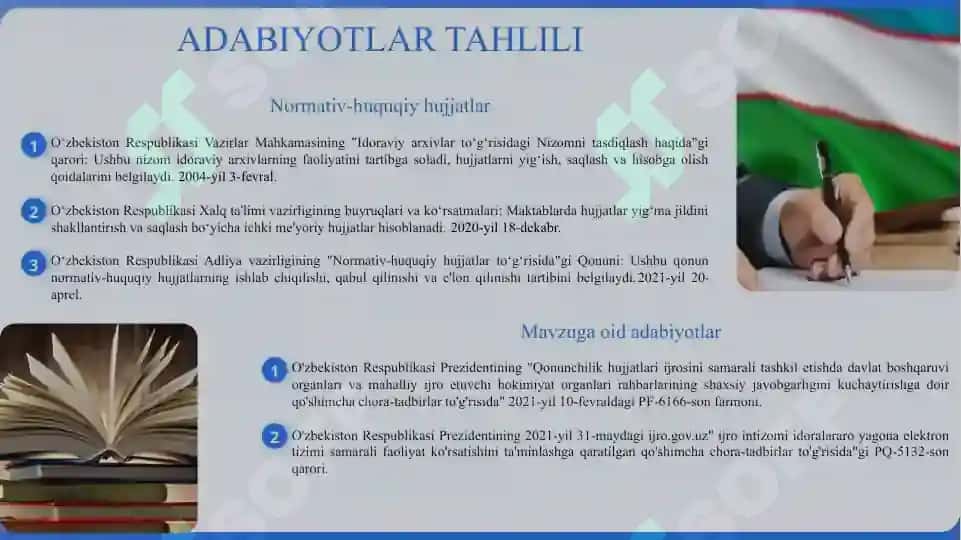 MAKTABDA HUJJATLAR YIG‘MA JILDINI SHAKLLANTIRISH VA ARXIVDA SAQLASH 4
