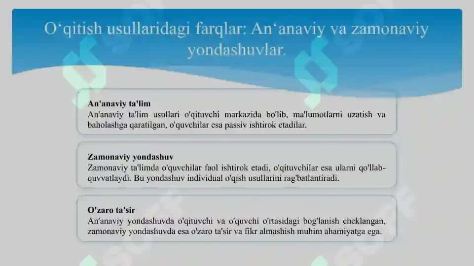 Ta‘lim olish jarayonini samarali  tashkil etish 4