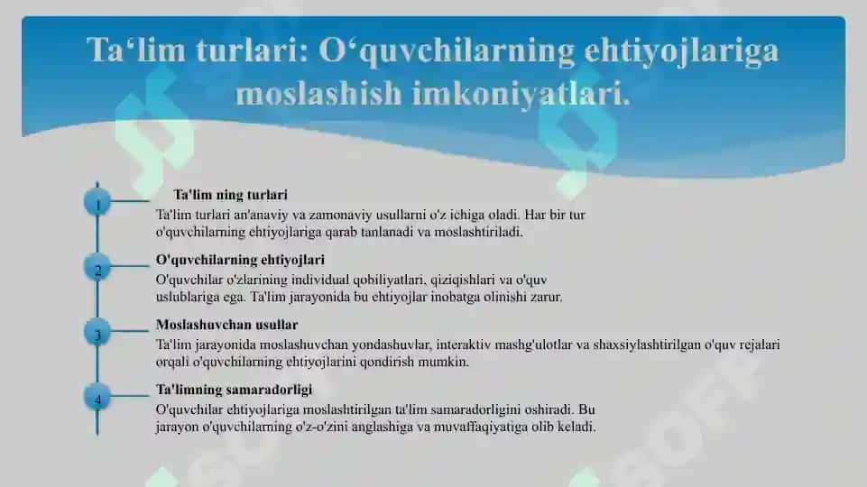 Ta‘lim olish jarayonini samarali  tashkil etish 5