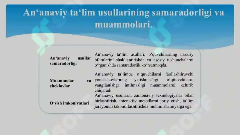 Ta‘lim olish jarayonini samarali  tashkil etish 7