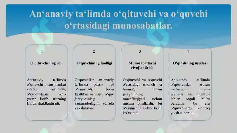 Ta‘lim olish jarayonini samarali  tashkil etish 8