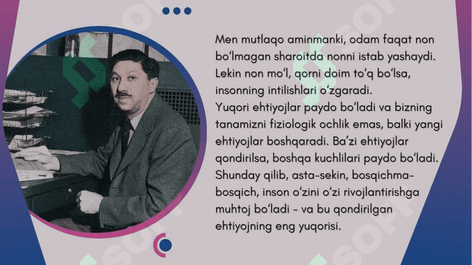 Maslouning ehtiyojlar piramidasi 3