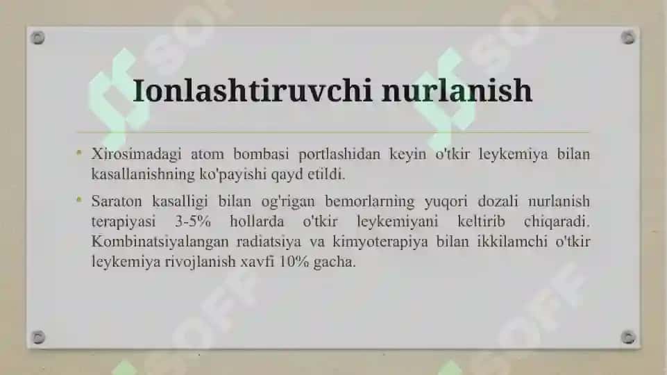 O’TKIR LEYKOZLAR | уткир лейкозлар 7