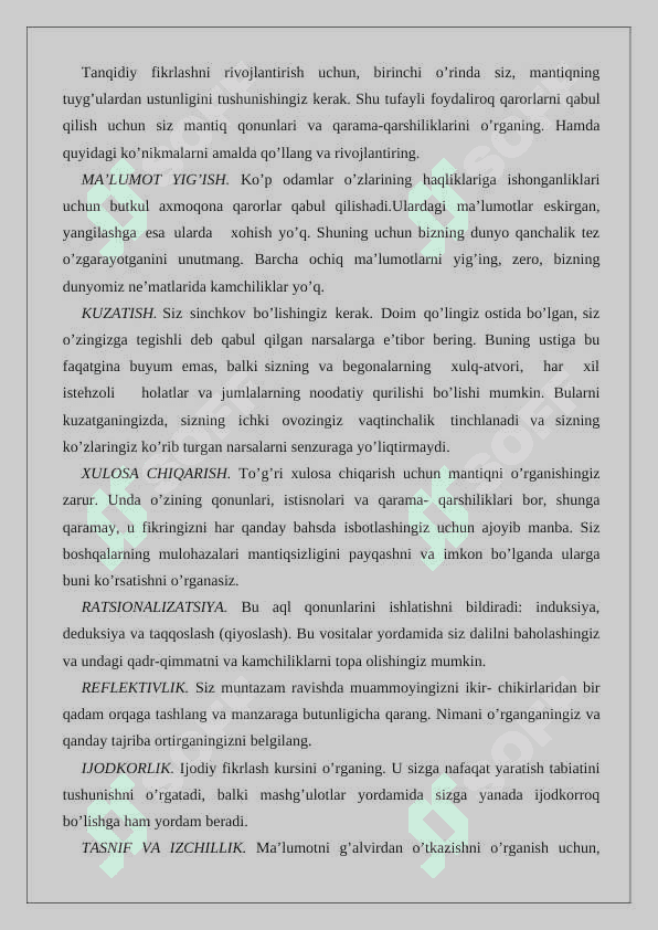 To’g’ri qaror qabul qilish ko’nikmalarini rivojlantirish 8