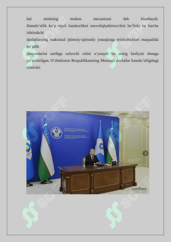 Mustaqil   davlatlar   hamdo‘stligi   va   uning   faoliyati 24 7