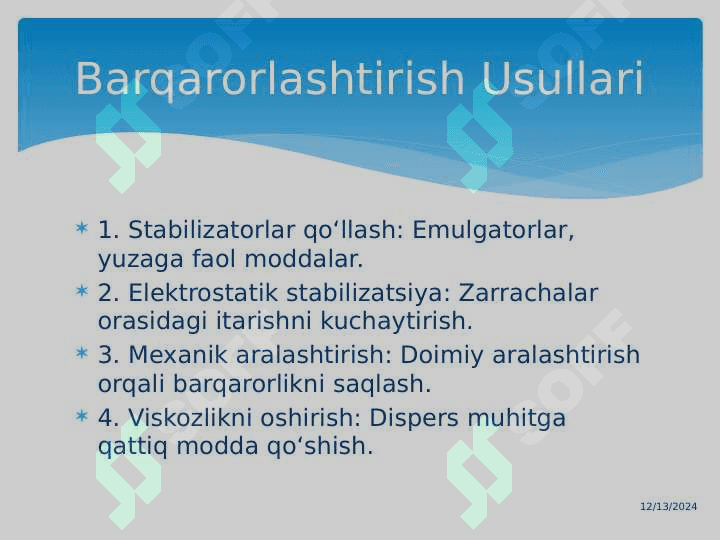 DAG‘AL DISPER SISTEMALAR 6