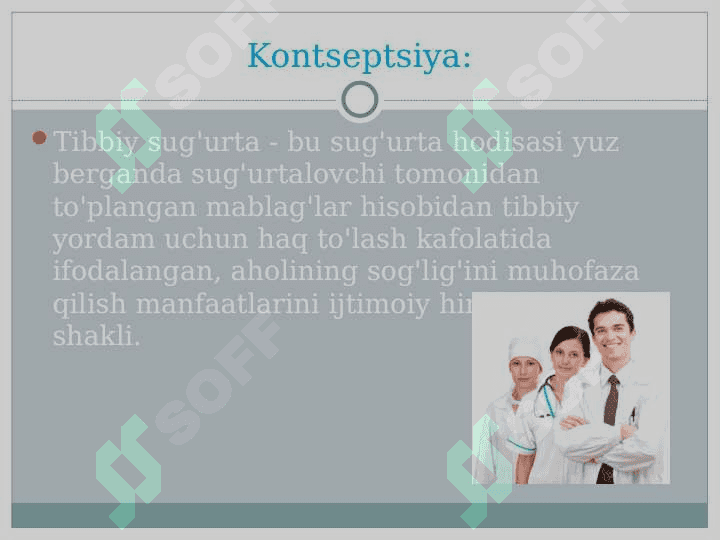 Tibbiy sug`urta. 2