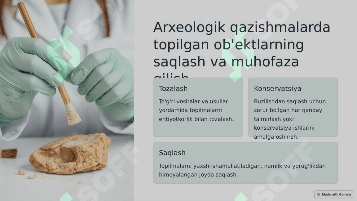 Arxeologik qazishmalar va muzey ishi 8