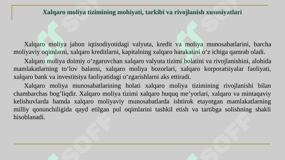 Xalqaro Moliya Tizimi 3