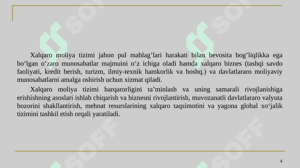Xalqaro Moliya Tizimi 4