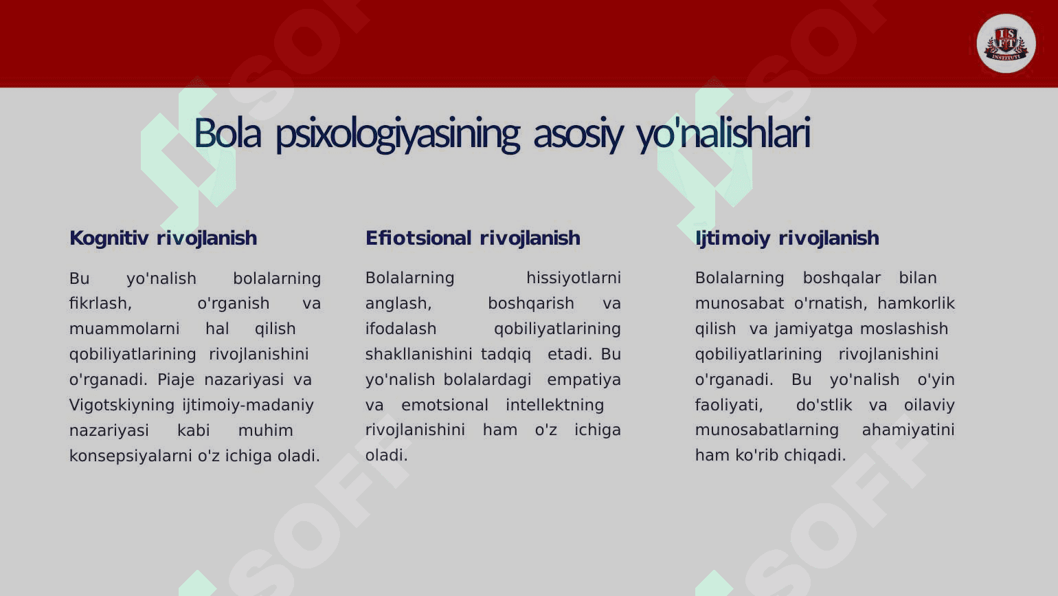 BOLALAR PSIXOLOGIYASI VA PSIXODIOGNOSTIKA FANINING MAQSADI, OBEKTI VA PREDMETI. 4