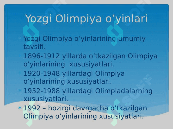 Olimpiya o’yinlari 2