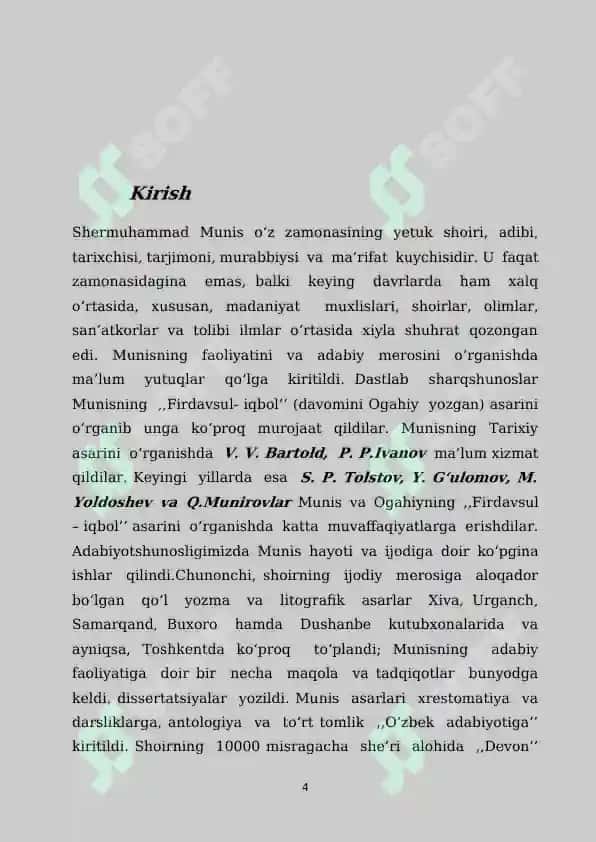 Munis  lirikasining mavzu ko‘lami va obrazlar olami 4