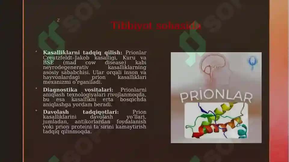 PRIONLARNI AMALIYOTDA AHAMIYATI 3