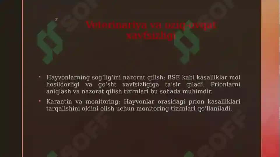PRIONLARNI AMALIYOTDA AHAMIYATI 4