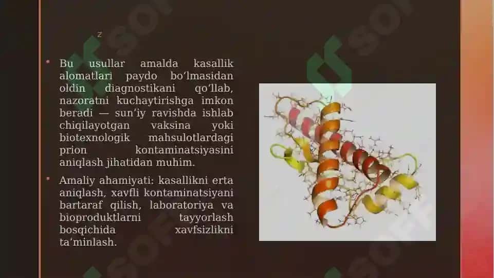 PRIONLARNI AMALIYOTDA AHAMIYATI 8