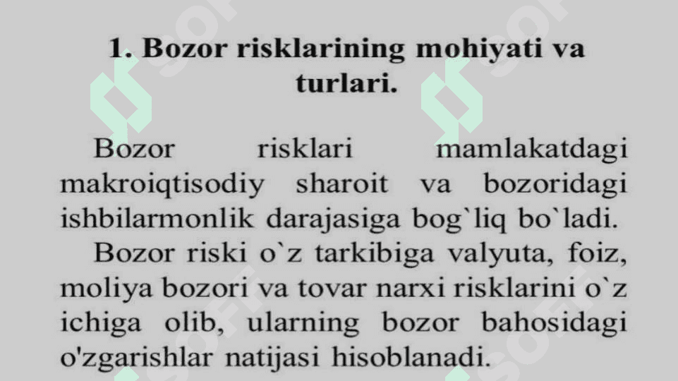 Bozor risklari 3