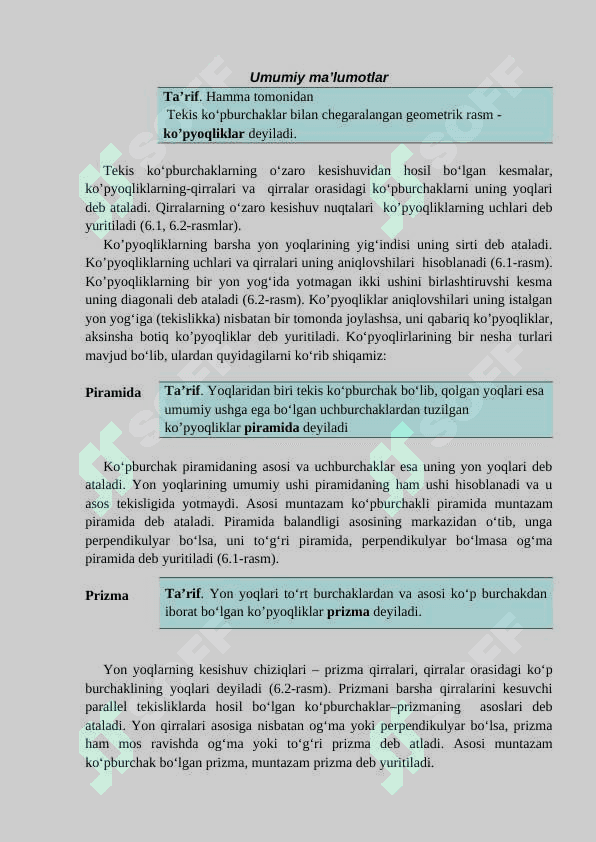 Fazoviy geometrik jismlar 3