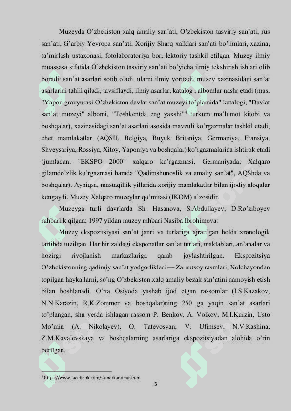 O'zbekiston madaniyat tarixi davlat muzeyi 5