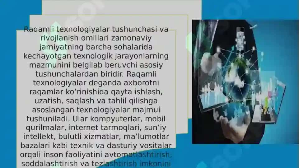 Raqamli texnalogiyalarining asosiy imkoniyatlari. 3