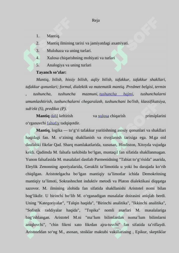 Mulohazalar. Mulohaza inkori 2