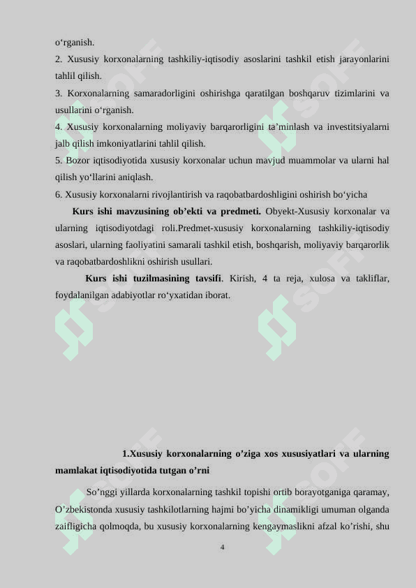 Xususiy korxonalarning tashkiliy–iqtisodiy asoslari 4