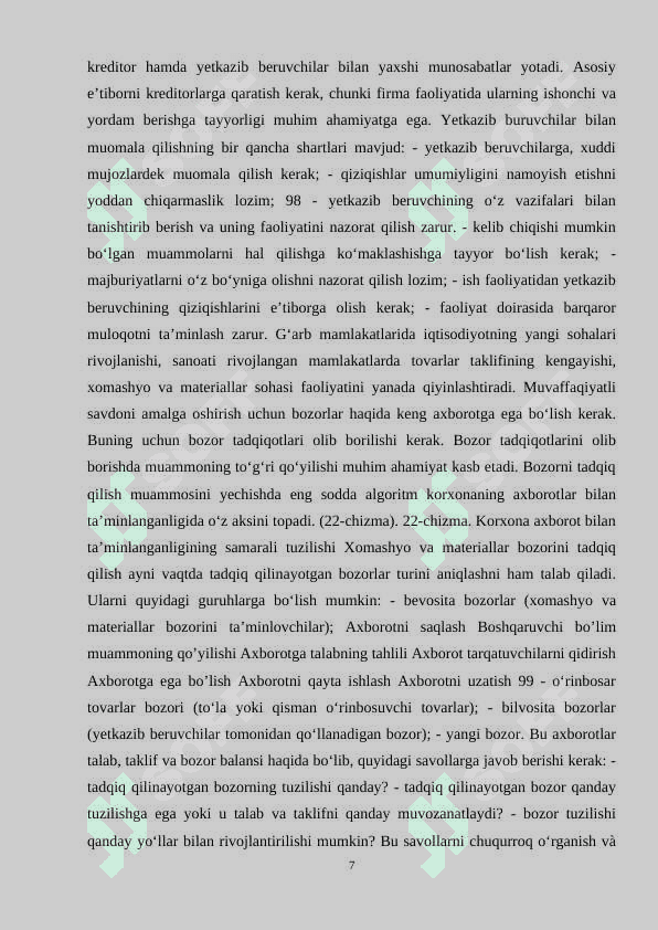 Xususiy korxonalarning tashkiliy–iqtisodiy asoslari 7