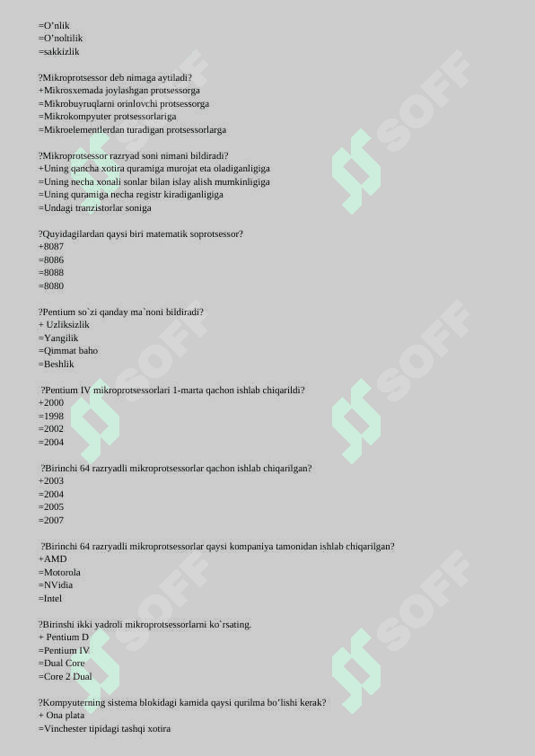 kompyuter taminoti test 3