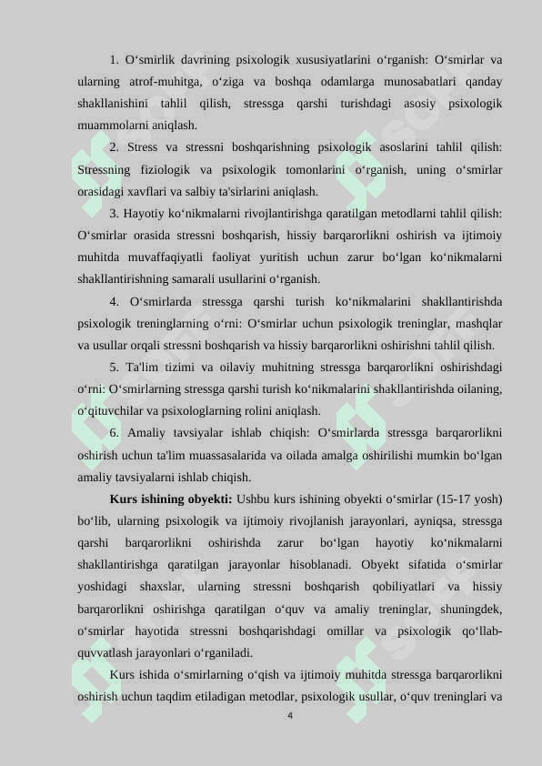 O‘smirlarda hayotiy ko‘nikmalarni shakllantirish orqali stressga barqarorlikni oshirish 4