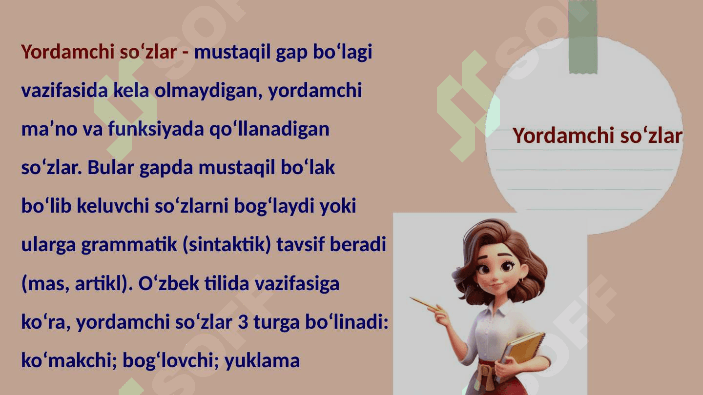 Yordamchi soʻz turkumlari 2