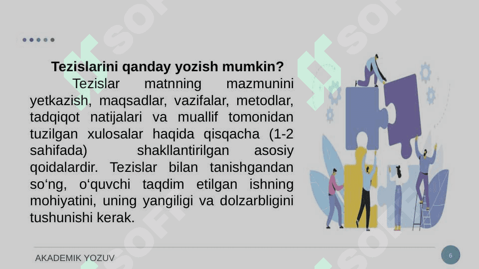TEZISLAR. TEZIS TURLARI. 6