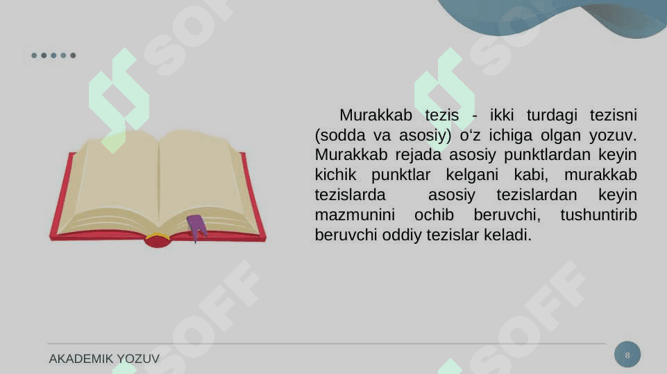 TEZISLAR. TEZIS TURLARI. 8