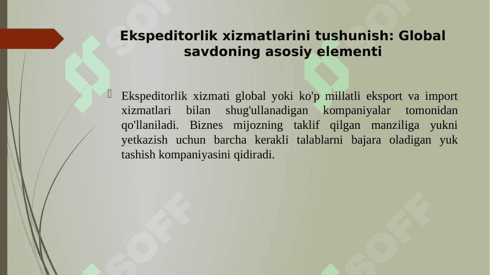 Ekspeditorlik xizmatlarining fizik elementlarini aniqlash 2