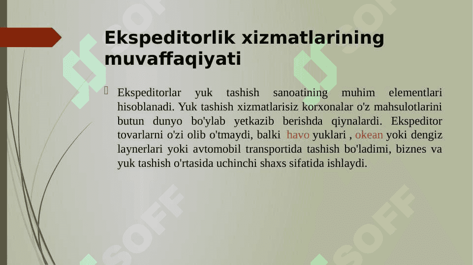 Ekspeditorlik xizmatlarining fizik elementlarini aniqlash 3