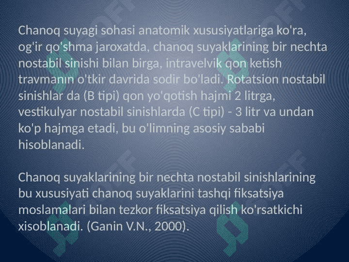 Chanoq suyagi sinishi 2