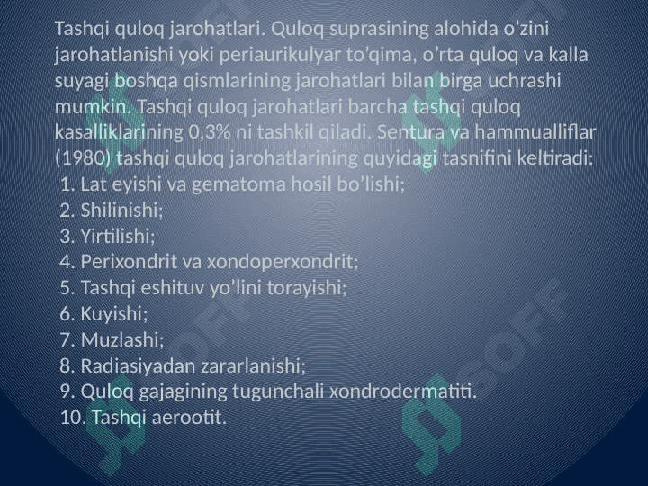 Lor a'zolari jarohatlari 3