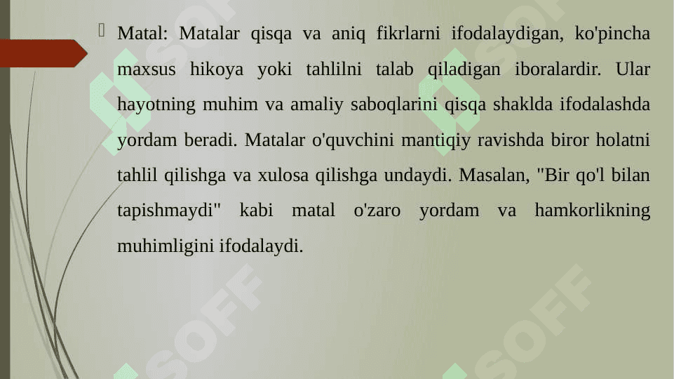 Masal, Matal va Maqollarning Mantiqiy Fikrlashni Rivojlantirishdagi Ahamiyati 6