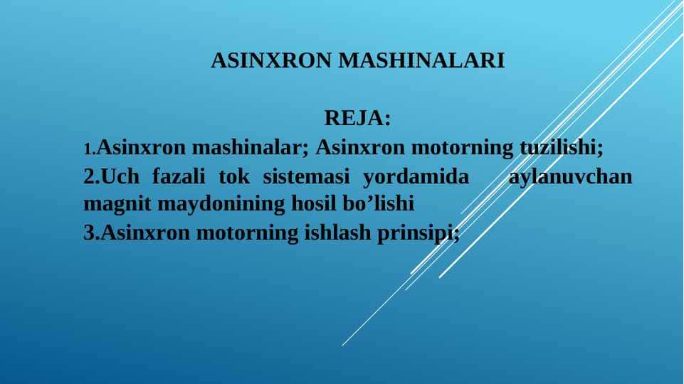 АSINXRON MASHINALARI