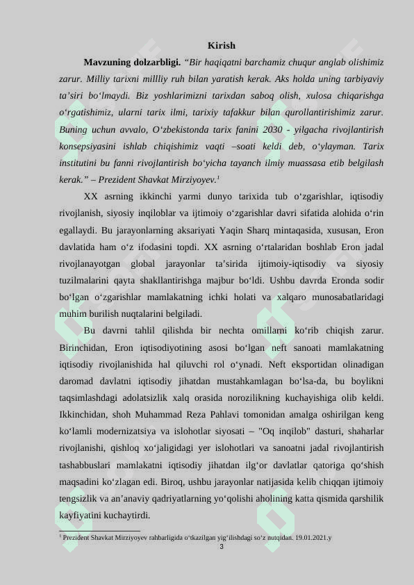 XX asrning ikkinchi yarmida Eronda yuz bergan ijtimoiy-iqtisodiy o‘zgarishlar 2